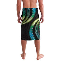 Hawaii Turtles Plumeria Lavalava Chartreuse Cyan Polynesian Pattern