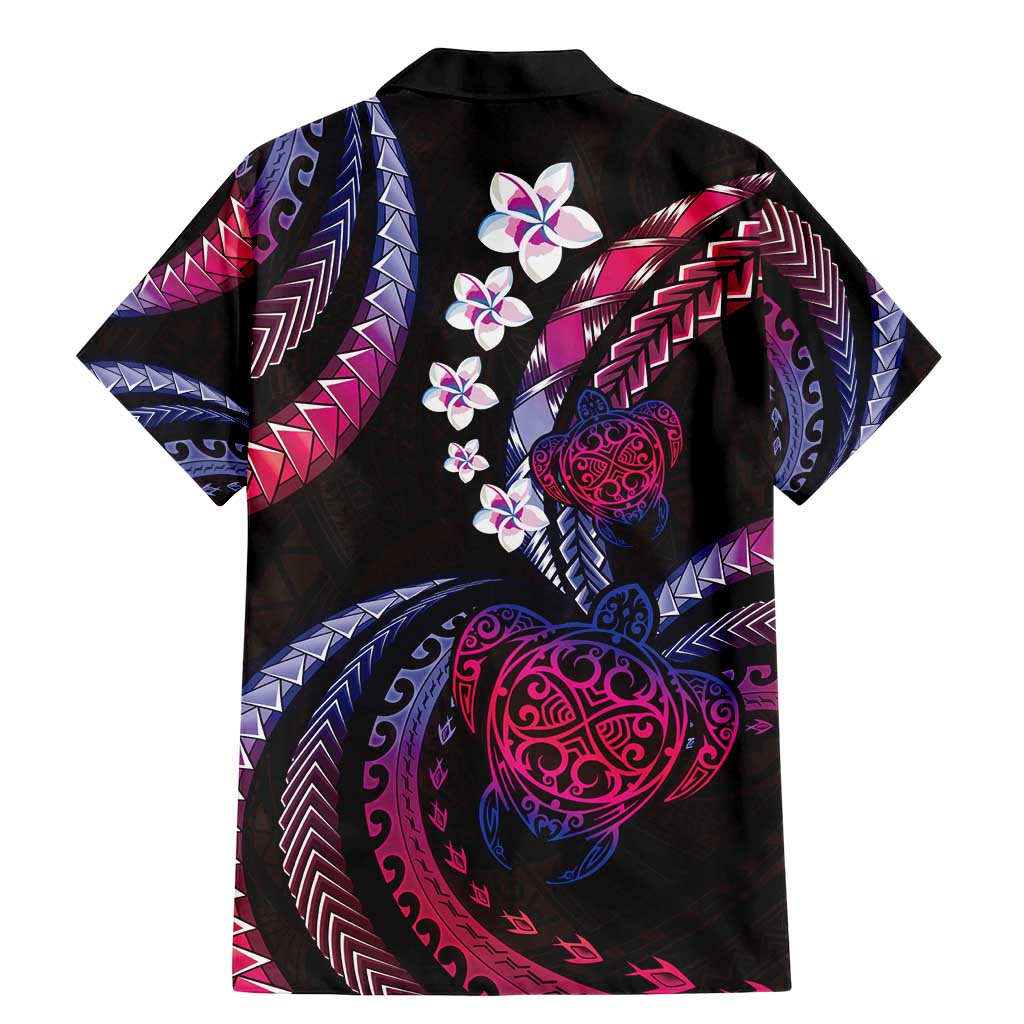 Hawaii Turtles Plumeria Family Matching Mermaid Dress and Hawaiian Shirt Sweet Gradient Polynesian Pattern LT01 - Polynesian Pride