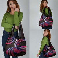 Hawaii Turtles Plumeria Grocery Bag Sweet Gradient Polynesian Pattern