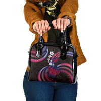 Hawaii Turtles Plumeria Shoulder Handbag Sweet Gradient Polynesian Pattern