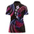 Hawaii Turtles Plumeria Women Polo Shirt Sweet Gradient Polynesian Pattern