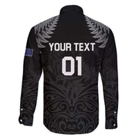 Custom New Zealand 2024 Rugby Family Matching Off Shoulder Short Dress and Hawaiian Shirt Silver Fern Aotearoa Kiwi LT01 - Polynesian Pride