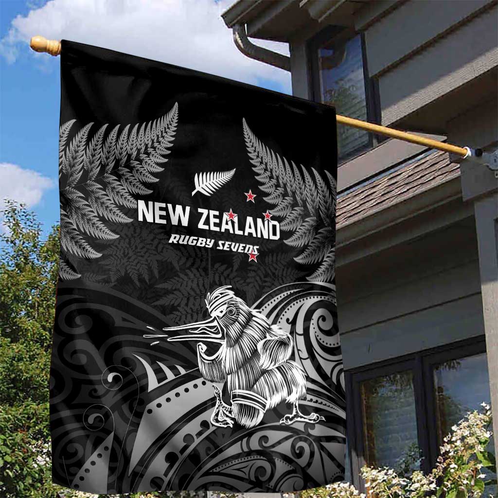 New Zealand 2024 Rugby Garden Flag Silver Fern Aotearoa Kiwi LT01 - Polynesian Pride