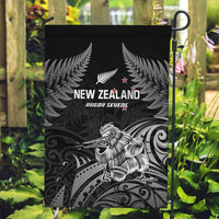 New Zealand 2024 Rugby Garden Flag Silver Fern Aotearoa Kiwi LT01 Garden Flag Black - Polynesian Pride