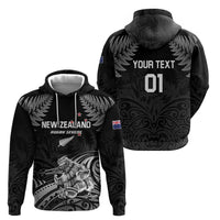 Custom New Zealand 2024 Rugby Hoodie Silver Fern Aotearoa Kiwi LT01 - Polynesian Pride