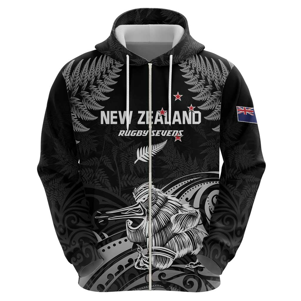 Custom New Zealand 2024 Rugby Hoodie Silver Fern Aotearoa Kiwi LT01 - Polynesian Pride