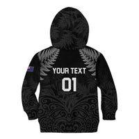Custom New Zealand 2024 Rugby Kid Hoodie Silver Fern Aotearoa Kiwi LT01 - Polynesian Pride