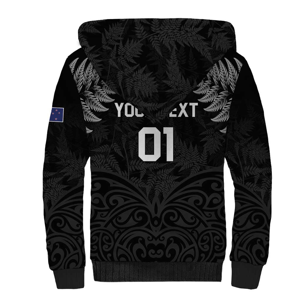 Custom New Zealand 2024 Rugby Sherpa Hoodie Silver Fern Aotearoa Kiwi LT01 - Polynesian Pride