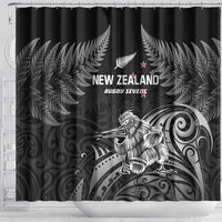New Zealand 2024 Rugby Shower Curtain Silver Fern Aotearoa Kiwi LT01 - Polynesian Pride