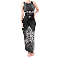 Custom New Zealand 2024 Rugby Tank Maxi Dress Silver Fern Aotearoa Kiwi LT01 Women Black - Polynesian Pride
