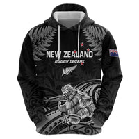 Custom New Zealand 2024 Rugby Zip Hoodie Silver Fern Aotearoa Kiwi LT01 - Polynesian Pride