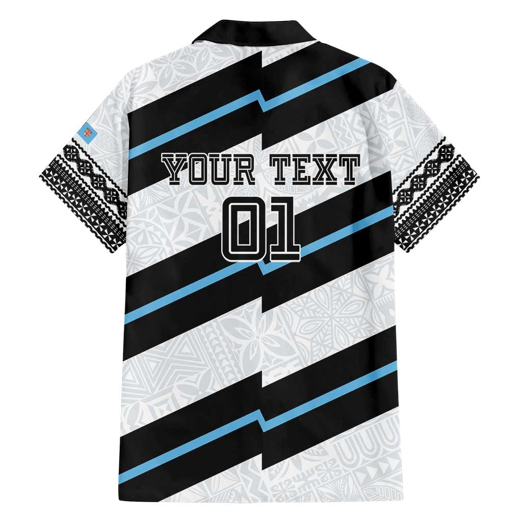 Custom Fiji 2024 Rugby Family Matching Off Shoulder Maxi Dress and Hawaiian Shirt Fijian Tapa Pattern LT01 - Polynesian Pride
