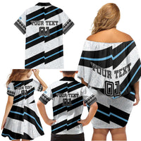 Custom Fiji 2024 Rugby Family Matching Off Shoulder Short Dress and Hawaiian Shirt Fijian Tapa Pattern LT01 - Polynesian Pride