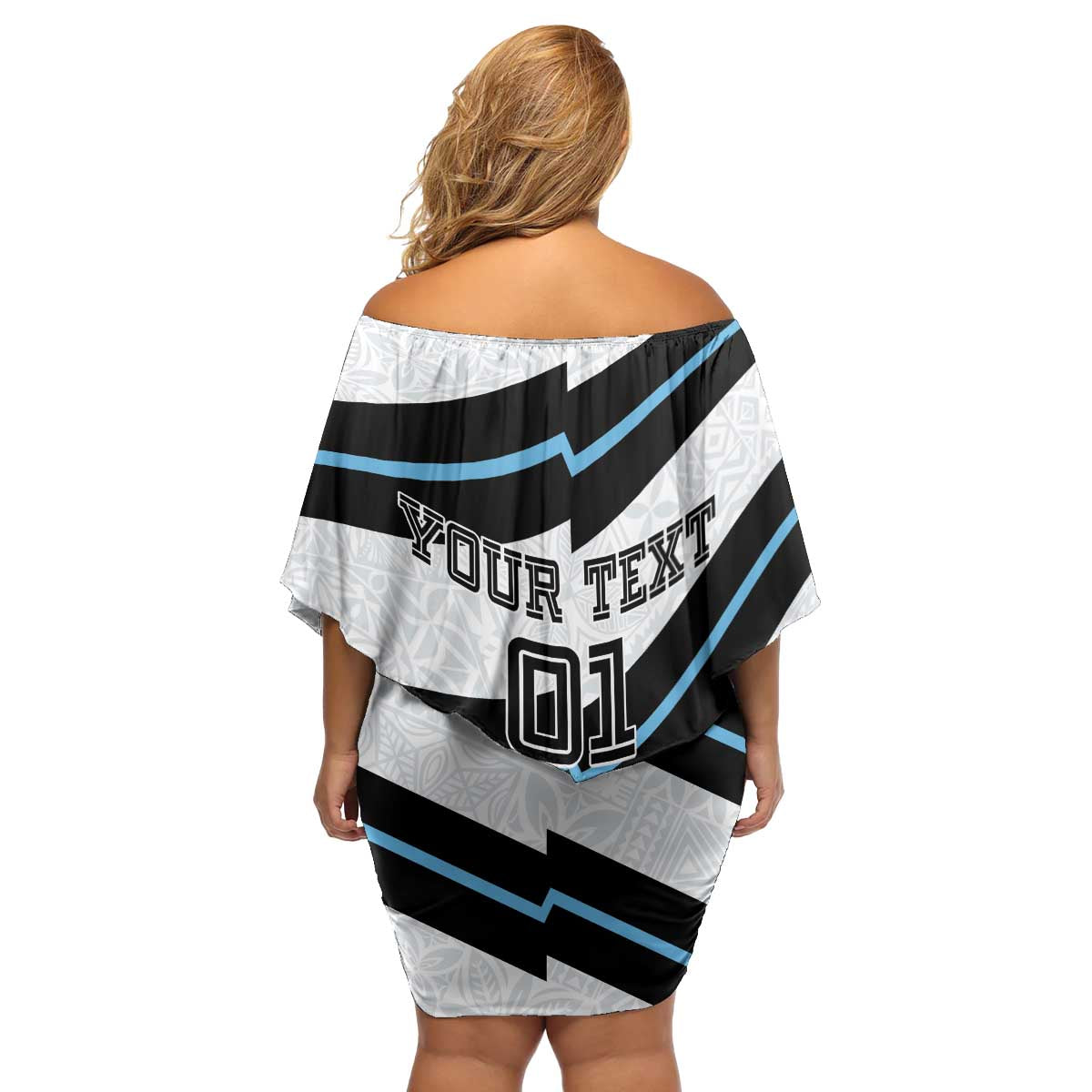 Custom Fiji 2024 Rugby Family Matching Off Shoulder Short Dress and Hawaiian Shirt Fijian Tapa Pattern LT01 - Polynesian Pride