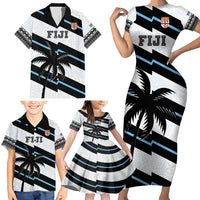 Custom Fiji 2024 Rugby Family Matching Short Sleeve Bodycon Dress and Hawaiian Shirt Fijian Tapa Pattern LT01 - Polynesian Pride