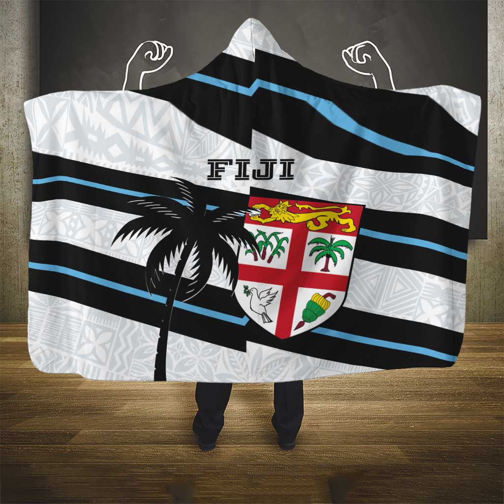 Fiji 2024 Rugby Hooded Blanket Fijian Tapa Pattern LT01 - Polynesian Pride