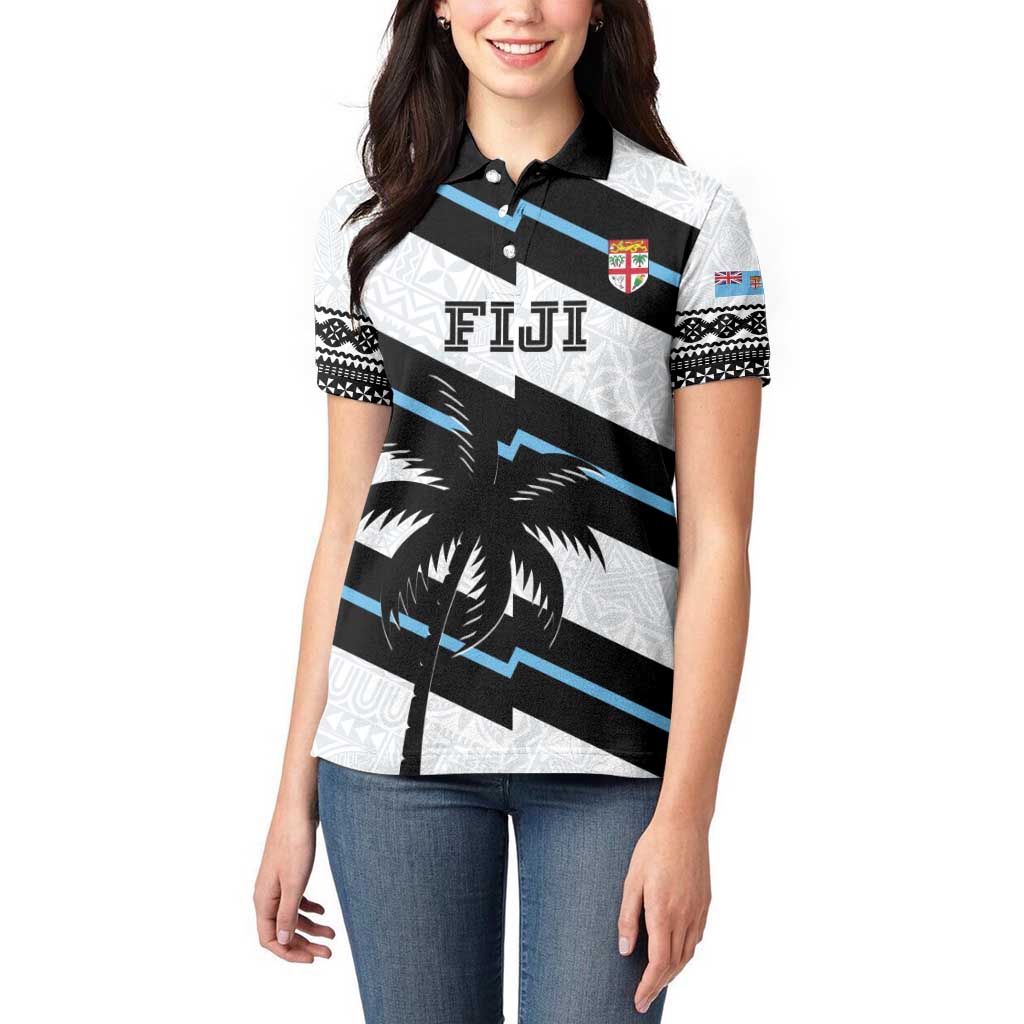 Custom Fiji 2024 Rugby Women Polo Shirt Fijian Tapa Pattern