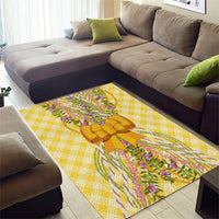 Hawaii Palaka Pikake Lokelani Plumeria Area Rug Melemele Coquette Bow LT01 - Polynesian Pride