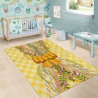 Hawaii Palaka Pikake Lokelani Plumeria Area Rug Melemele Coquette Bow LT01 - Polynesian Pride