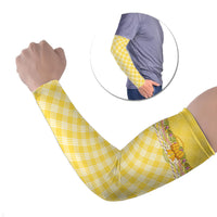 Hawaii Palaka Pikake Lokelani Plumeria Arm Sleeves Melemele Coquette Bow LT01 Set of 2 Yellow - Polynesian Pride