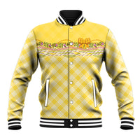 Hawaii Palaka Pikake Lokelani Plumeria Baseball Jacket Melemele Coquette Bow LT01 Unisex Yellow - Polynesian Pride