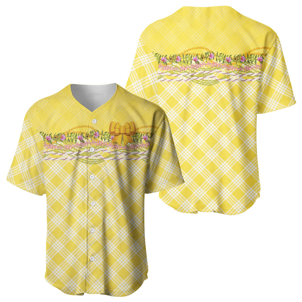 Hawaii Palaka Pikake Lokelani Plumeria Baseball Jersey Melemele Coquette Bow LT01 - Polynesian Pride