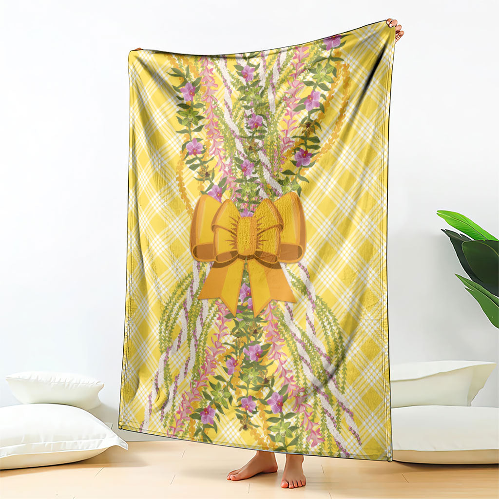 Hawaii Palaka Pikake Lokelani Plumeria Blanket Melemele Coquette Bow LT01 - Polynesian Pride