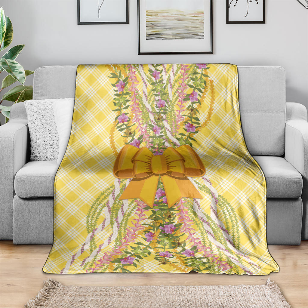 Hawaii Palaka Pikake Lokelani Plumeria Blanket Melemele Coquette Bow LT01 - Polynesian Pride