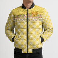 Hawaii Palaka Pikake Lokelani Plumeria Bomber Puffer Jacket Melemele Coquette Bow LT01 - Polynesian Pride