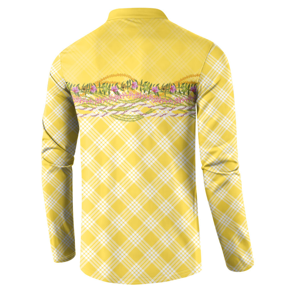 Hawaii Palaka Pikake Lokelani Plumeria Button Sweatshirt Melemele Coquette Bow LT01 - Polynesian Pride