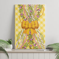 Hawaii Palaka Pikake Lokelani Plumeria Canvas Wall Art Melemele Coquette Bow LT01 - Polynesian Pride