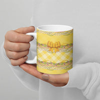 Hawaii Palaka Pikake Lokelani Plumeria Ceramic Mug Melemele Coquette Bow LT01 - Polynesian Pride
