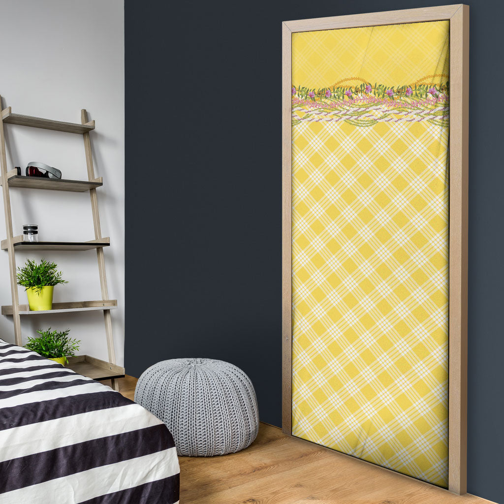 Hawaii Palaka Pikake Lokelani Plumeria Door Cover Melemele Coquette Bow LT01 - Polynesian Pride