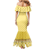 Hawaii Palaka Pikake Lokelani Plumeria Family Matching Mermaid Dress and Hawaiian Shirt Melemele Coquette Bow LT01 - Polynesian Pride