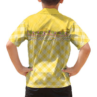 Hawaii Palaka Pikake Lokelani Plumeria Family Matching Off The Shoulder Long Sleeve Dress and Hawaiian Shirt Melemele Coquette Bow LT01 - Polynesian Pride