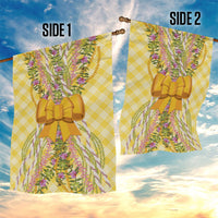 Hawaii Palaka Pikake Lokelani Plumeria Garden Flag Melemele Coquette Bow LT01 - Polynesian Pride