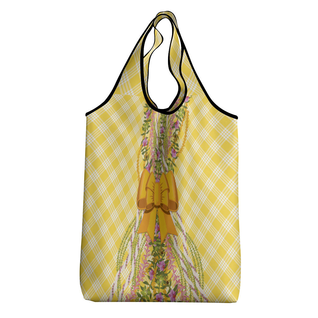 Hawaii Palaka Pikake Lokelani Plumeria Grocery Bag Melemele Coquette Bow LT01 - Polynesian Pride