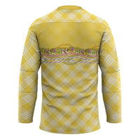 Hawaii Palaka Pikake Lokelani Plumeria Hockey Jersey Melemele Coquette Bow LT01 - Polynesian Pride