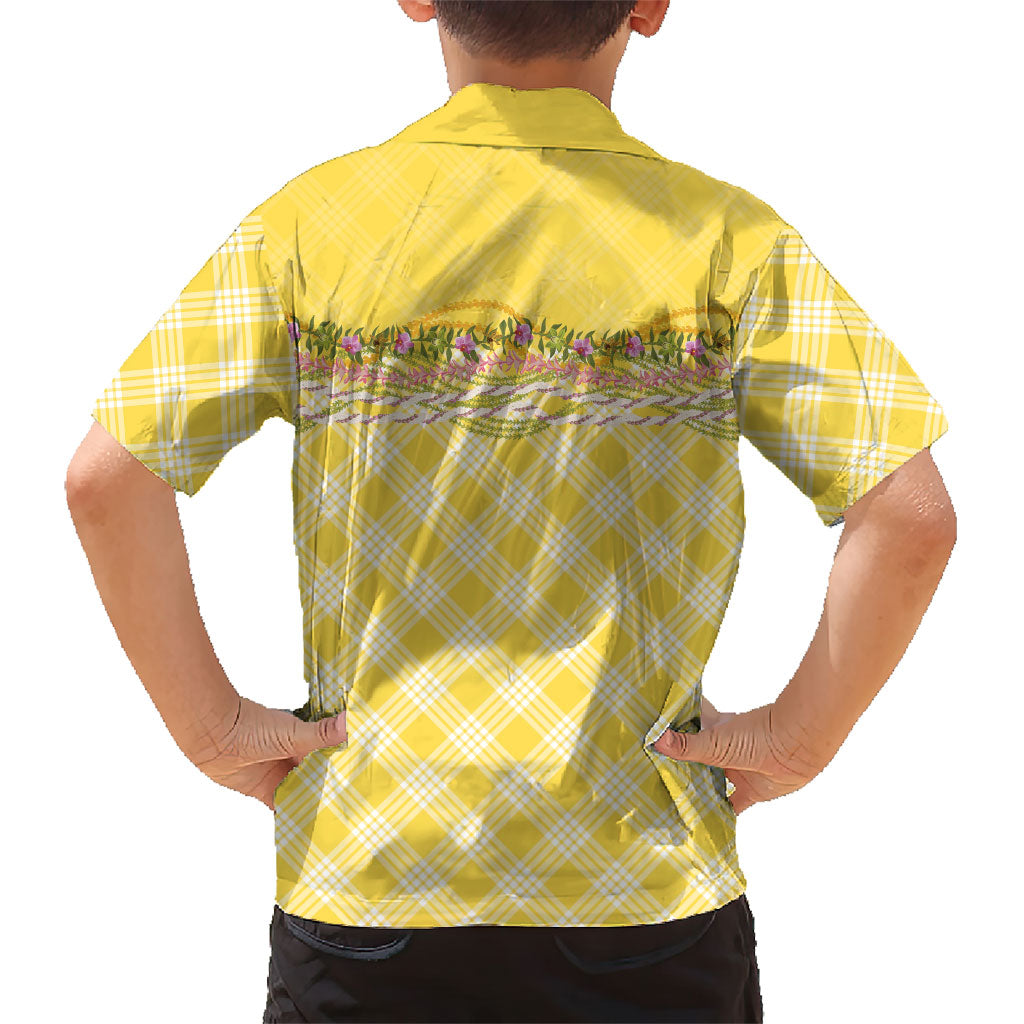 Hawaii Palaka Pikake Lokelani Plumeria Kid Hawaiian Shirt Melemele Coquette Bow LT01 - Polynesian Pride