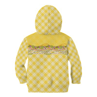 Hawaii Palaka Pikake Lokelani Plumeria Kid Hoodie Melemele Coquette Bow LT01 - Polynesian Pride