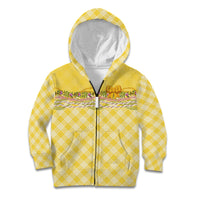 Hawaii Palaka Pikake Lokelani Plumeria Kid Hoodie Melemele Coquette Bow LT01 Zip Hoodie Yellow - Polynesian Pride