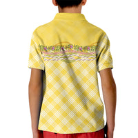 Hawaii Palaka Pikake Lokelani Plumeria Kid Polo Shirt Melemele Coquette Bow LT01 - Polynesian Pride