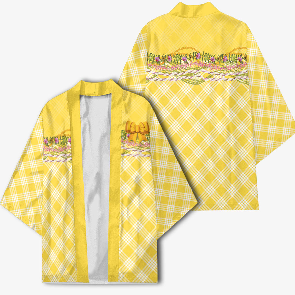 Hawaii Palaka Pikake Lokelani Plumeria Kimono Melemele Coquette Bow LT01 - Polynesian Pride