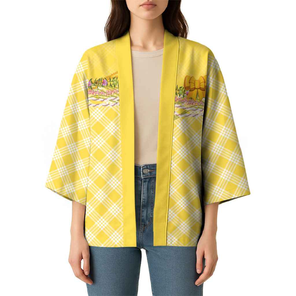 Hawaii Palaka Pikake Lokelani Plumeria Kimono Melemele Coquette Bow LT01 - Polynesian Pride