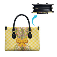 Hawaii Palaka Pikake Lokelani Plumeria Leather Bag Melemele Coquette Bow LT01 - Polynesian Pride