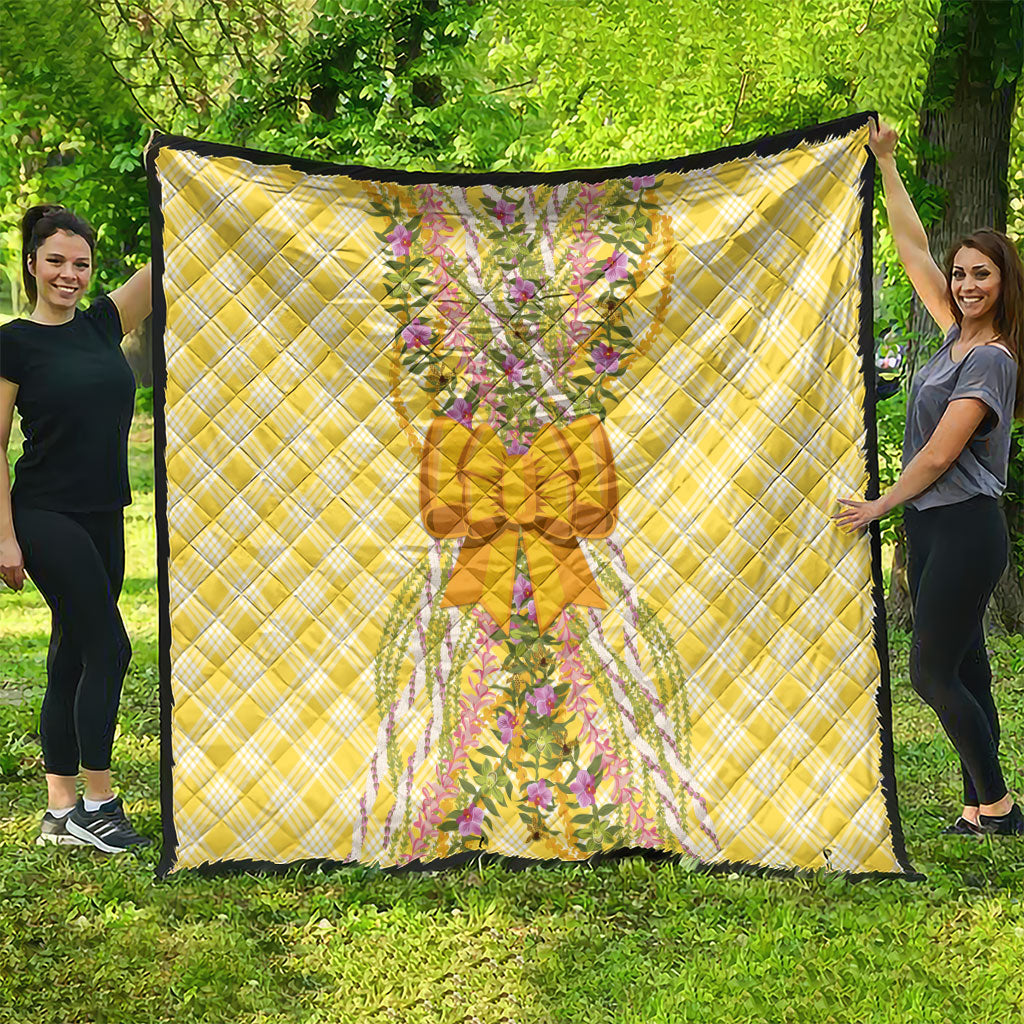 Hawaii Palaka Pikake Lokelani Plumeria Quilt Melemele Coquette Bow LT01 - Polynesian Pride