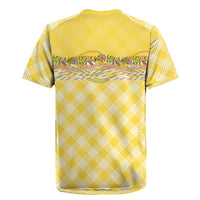 Hawaii Palaka Pikake Lokelani Plumeria Rugby Jersey Melemele Coquette Bow LT01 - Polynesian Pride