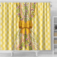 Hawaii Palaka Pikake Lokelani Plumeria Shower Curtain Melemele Coquette Bow LT01 - Polynesian Pride