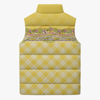 Hawaii Palaka Pikake Lokelani Plumeria Sleeveless Puffer Jacket Melemele Coquette Bow LT01 - Polynesian Pride