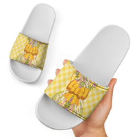 Hawaii Palaka Pikake Lokelani Plumeria Slide Sandals Melemele Coquette Bow LT01 - Polynesian Pride